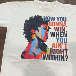 Gildan Graphic Quote T-shirt Cream Size M